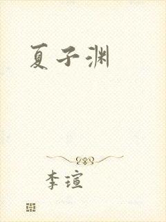 夏子渊封面