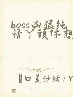 boss凶猛纯情丫头休想逃封面