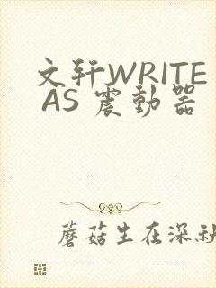 文轩WRITE AS 震动器封面