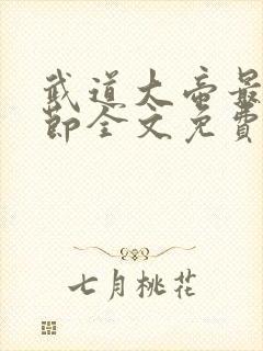 武道大帝最新章节全文免费阅读封面