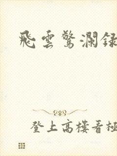 飞云惊澜录