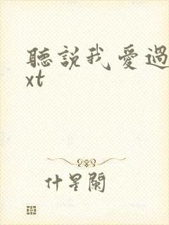 听说我爱过你txt