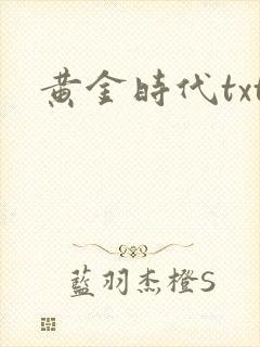 黄金时代txt