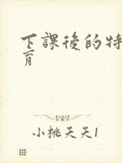 下课后的特殊教育封面