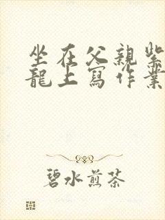 坐在父亲紫色大龙上写作业