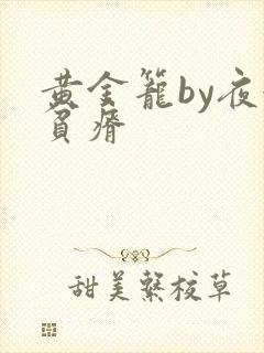 黄金笼by夜很贫瘠封面