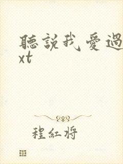 听说我爱过你txt