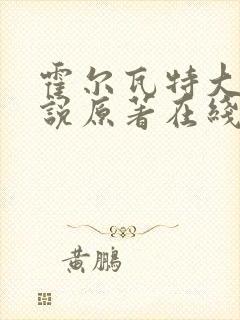 霍尔瓦特大街小说原著在线阅读封面