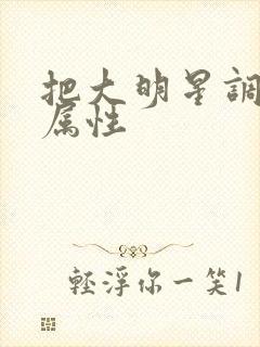 把大明星调成专属性