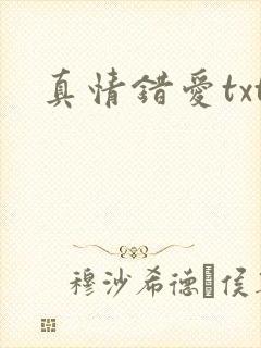 真情错爱txt封面
