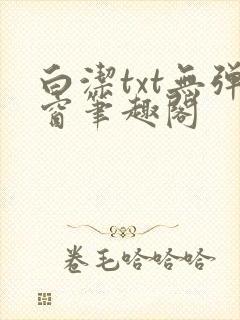 白洁txt无弹窗笔趣阁