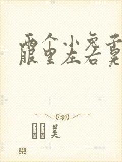 两个小兔子在衣服里左右晃