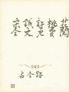 宋钱许桃花小说全文免费阅读封面