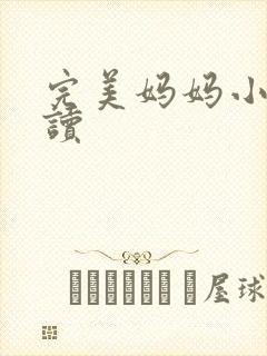 完美妈妈小说阅读