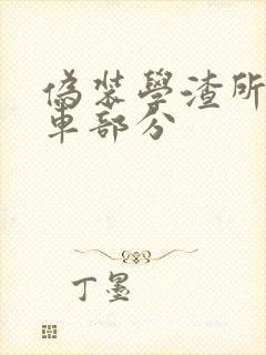 伪装学渣所有开车部分封面