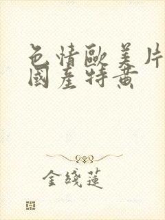 色情欧美片午夜国产特黄封面