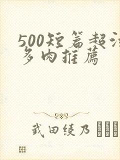 500短篇超污多肉推荐