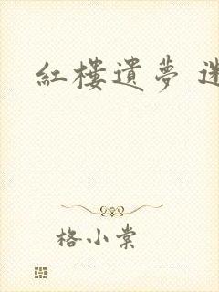 红楼遗梦 迷男封面