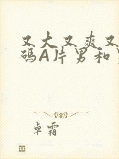 又大又爽又黄无码A片男和男