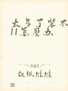 太多了装不下h11怎么办封面