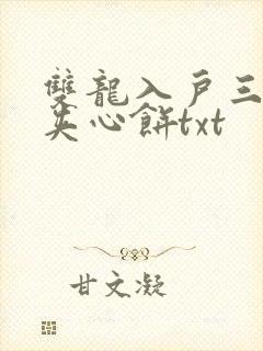 双龙入户三人行夹心饼txt封面