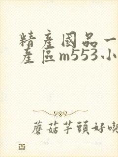 精产国品一二三产区m553小说封面