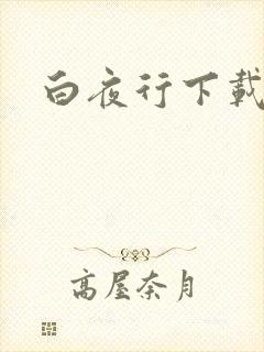 白夜行下载封面
