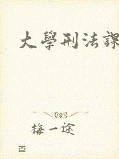 大学刑法课