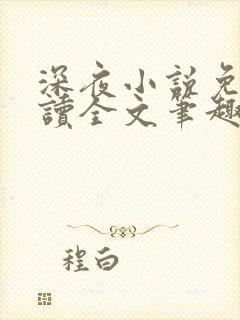 深夜小说免费阅读全文笔趣阁封面