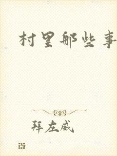 村里那些事封面