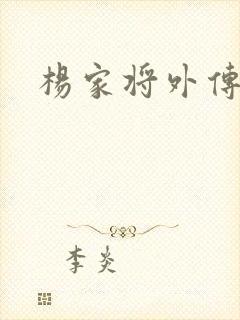 杨家将外传封面