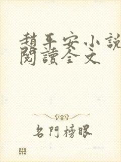 赵平安小说免费阅读全文