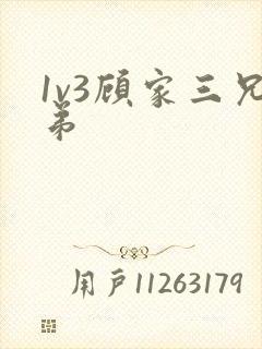 1v3顾家三兄弟封面