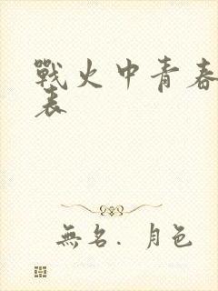 战火中青春演员表