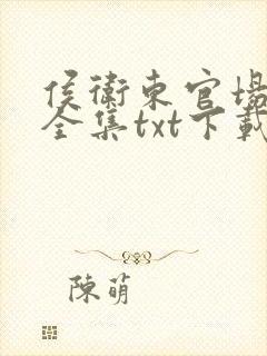 侯卫东官场笔记全集txt下载