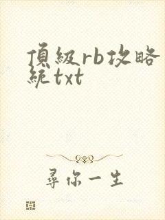 顶级rb攻略系统txt封面