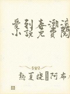 爱到春潮滚滚来小说免费阅读