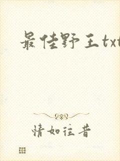 最佳野王txt