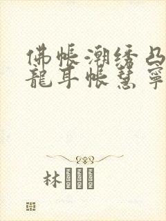 佛帐潮绣凸浮双龙耳帐慧宁法师封面