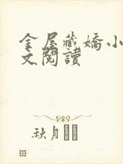 金屋藏娇小说全文阅读