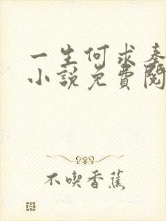 一生何求秦菲雪小说免费阅读