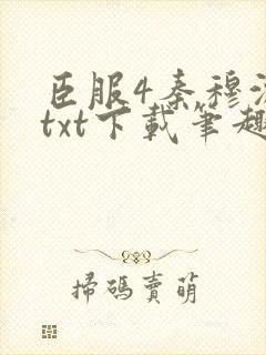 臣服4秦穆沈流txt下载笔趣阁封面