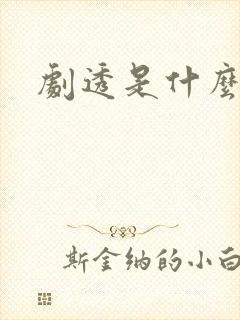 剧透是什么意思