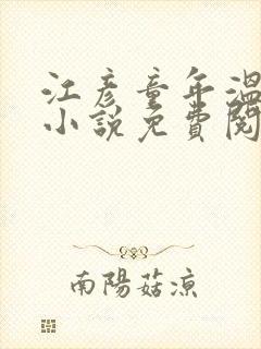 江彦童年温婉的小说免费阅读