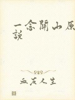 一念关山原著小说