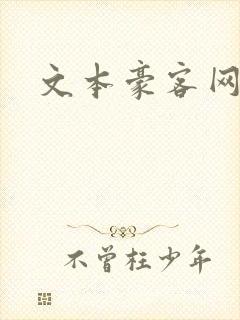 文本豪客网封面