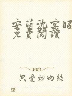 安萌沈宴昭小说免费阅读