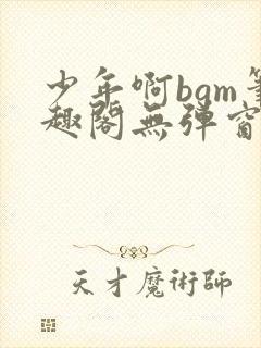 少年啊bgm笔趣阁无弹窗免费