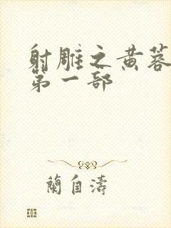 射雕之黄蓉新传第一部封面