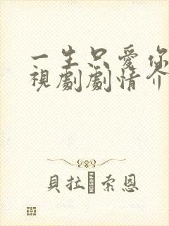 一生只爱你 电视剧剧情介绍